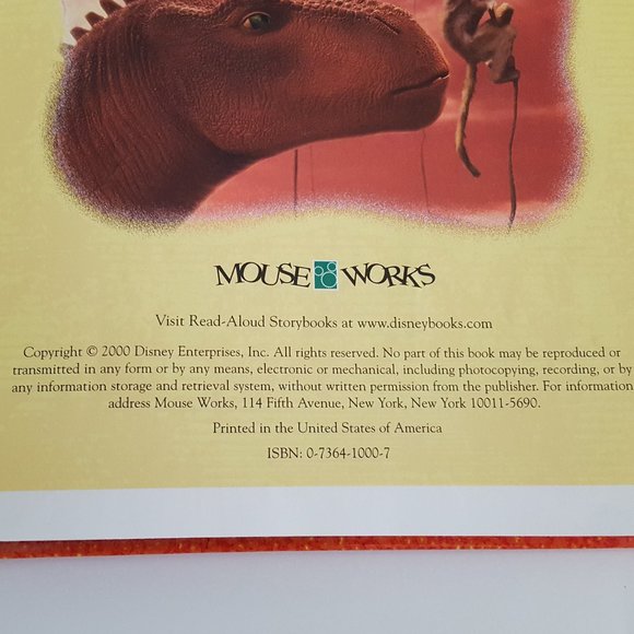 Walt Disney Dinosaur Read Aloud Storybook Copyright 2000  ISBN 0736410007 - Picture 8 of 8